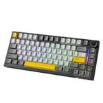 Teclado Desktop Mecânico S/Fio X820 Ultra 75% Bluetooth 2.4g Attack Shark Star Black