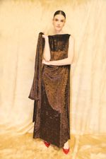 Vestido Carola Veludo Café