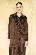 Camisa Veludo Café