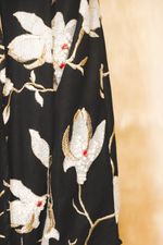 Kimono Mona Bordado Floral Preto