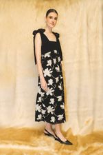 Vestido Mona Floral Preto