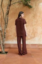 Camisa Renda Chocolate