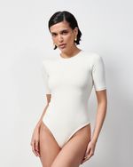 Body em Poliamida Meia Manga | Elipse - Off White