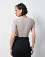 Body em Poliamida Meia Manga | Elipse - Mocca