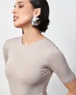 Body em Poliamida Meia Manga | Elipse - Mocca