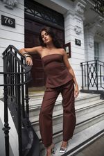 Calça Wide Leg | Aresta - Espresso