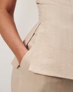 Corset Decote Reto | Pulso - Bege