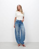 Body em Poliamida Meia Manga | Elipse - Off White