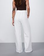 Calça Pantalona em 100% Linho | Vela - Off White