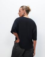 Blusa Ampla de Algodão Pima | Luna - Preto