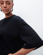 Blusa Ampla de Algodão Pima | Luna - Preto
