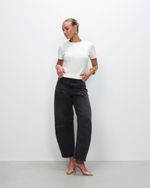 T-shirt em Algodão Pima | Flora - Off White