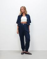 Calça Jogger 100% Linho | Amalfi - Marinho