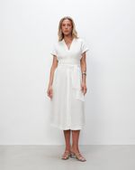 Vestido Chemise 100% Linho | Biarritz - Off White