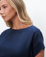 Blusa 100% Linho | Capri - Marinho