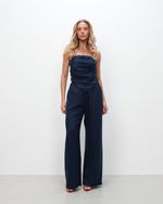 Corset 100% Linho | Salina - Marinho