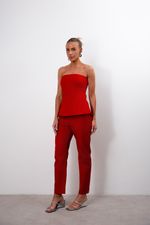 Corset Decote Reto | Prisma - Vermelho