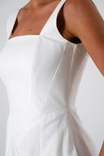 Vestido Midi em Tricoline | Riviera - Branco
