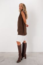 Blusa Alongada | All - Marrom