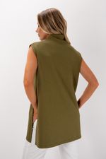 Blusa Alongada | All - Verde Oliva