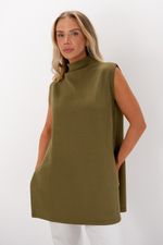 Blusa Alongada | All - Verde Oliva