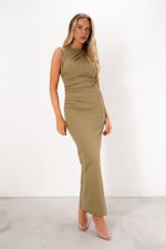 Vestido em Poliamida Drapeado Assimétrico | Only - Verde Sage