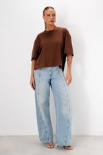 Blusa Amplade Algodão Pima | Luna - Marrom