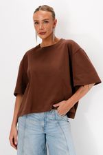 Blusa Amplade Algodão Pima | Luna - Marrom