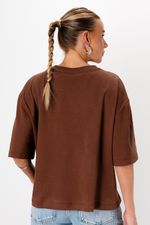 Blusa Amplade Algodão Pima | Luna - Marrom