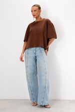 Blusa Amplade Algodão Pima | Luna - Marrom