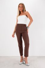 Calça Reta Slim | Sway - Marrom