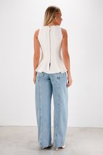 Blusa Estruturada Peplum | Motion - Vanilla