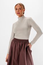 Blusa em Poliamida Manga Longa com Gola | Linha - Cerâmica