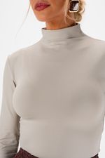 Blusa em Poliamida Manga Longa com Gola | Linha - Cerâmica