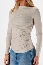 Blusa Assimétrica Drapeada | Zen - Cerâmica