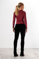 Blusa Assimétrica Drapeada | Zen - Merlot