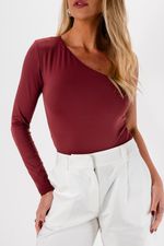 Body Uma Manga | Diagonal - Merlot