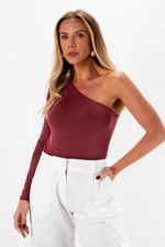 Body Uma Manga | Diagonal - Merlot