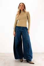 Blusa em Poliamida Manga Longa Com Gola | Linha - Verde Sage