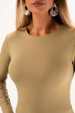 Blusa em Poliamida Manga Longa | Ponto - Verde Sage