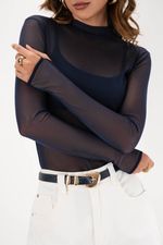 Blusa em Tule | Nuit - Marinho
