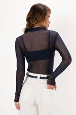 Blusa em Tule | Nuit - Marinho