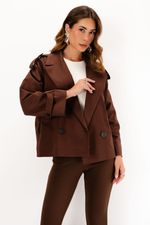 Trench Coat Curto | Tokyo - Marrom