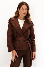 Trench Coat Curto | Tokyo - Marrom