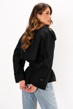  Trench Coat Curto | Tokyo - Preto