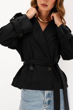  Trench Coat Curto | Tokyo - Preto
