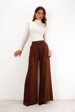 Blusa em Poliamida Manga Longa Com Gola | Linha - Off White