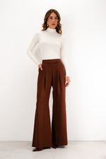Blusa em Poliamida Manga Longa Com Gola | Linha - Off White
