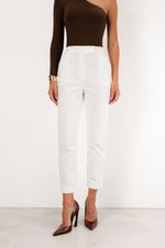 Calça em Algodão com Elastano | Bahia - Off White