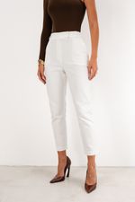 Calça em Algodão com Elastano | Bahia - Off White